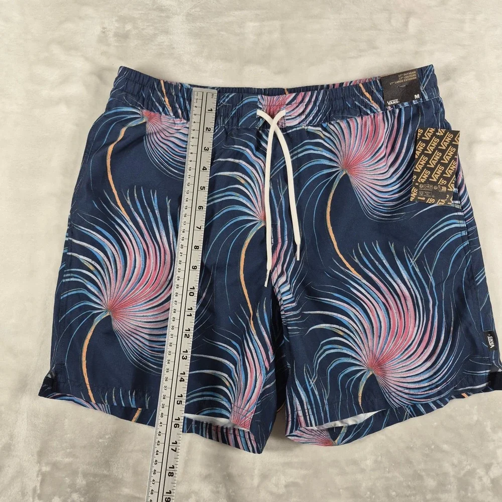 Vans Primary Elastic Board Shorts Men's Medium Blue Hybrid Beach Relaxed Fit NWT